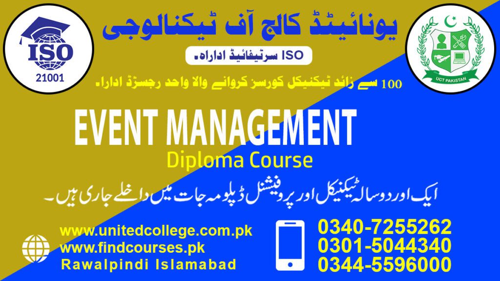 EVENT MANAGEMENT course in Rawalpindi Isalamabad