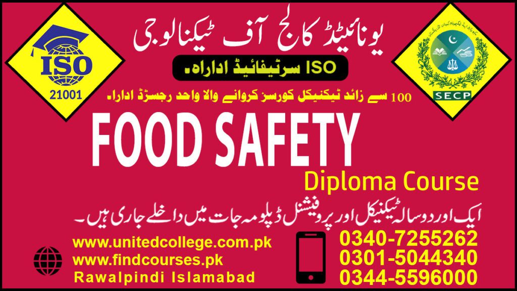 FOOD SAFETY course in rawalpindi islamabad