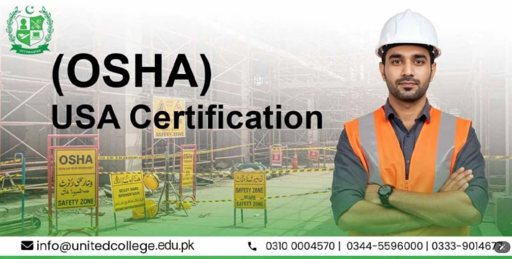 A construction worker wearing a hard hat and orange vest stands confidently.